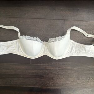 Cleo by Panache Juna White Lace Trim Bra 32F (DDD)